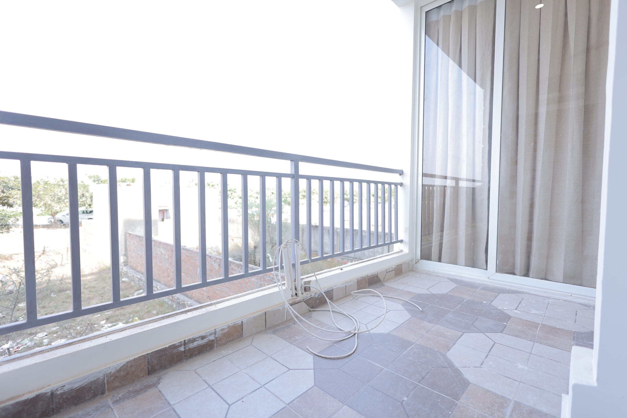 Private balcony with neighbourhood views